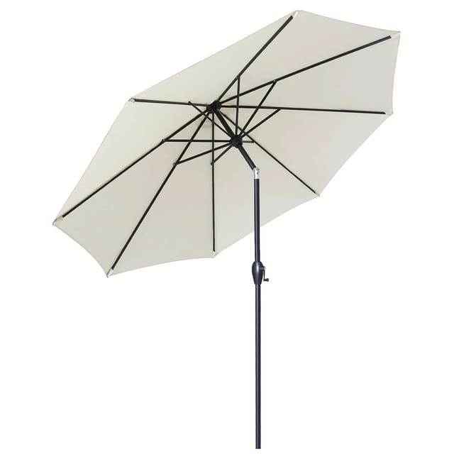 Sekey 330cm Alu Gartenschirm 8 Eckiger Marktschirm mit Kurbel