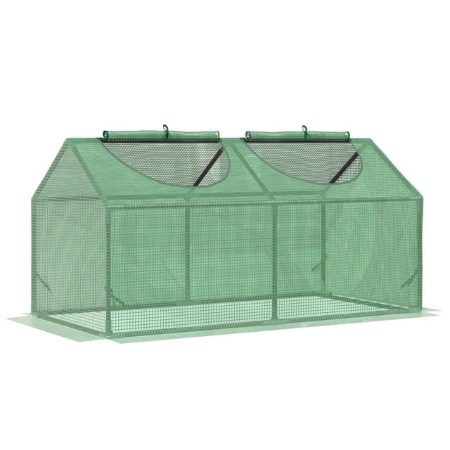 Furnicato Foliengewächshaus Mit Fenster Pe Treibhaus Tomatenhaus Frühbeet 120 X 60 X 60 Cm Grün