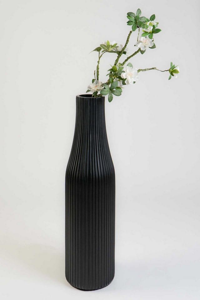 Vivanno Bodenvase Vertigo 20 cm x 20 cm x 80 cm Skandischwarz