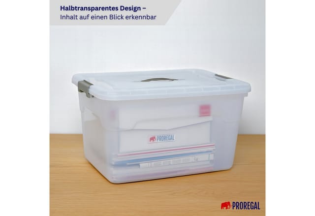 PROREGAL Schwerlastregal RAGNAR 180x120x40cm inkl. 10x Aufbewahrungsbox 30 & 45 Liter 5 MDF-Platten-Ebenen Fachlast 175kg Regal mit Boxen Aufbewahrung