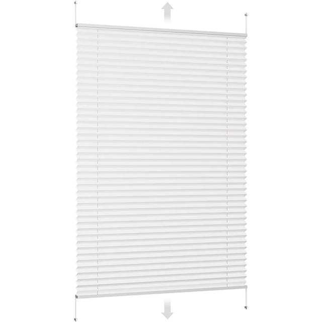Sekey Plissee Faltrollo Klemmfix ohne Bohren Weiß 45x100cm