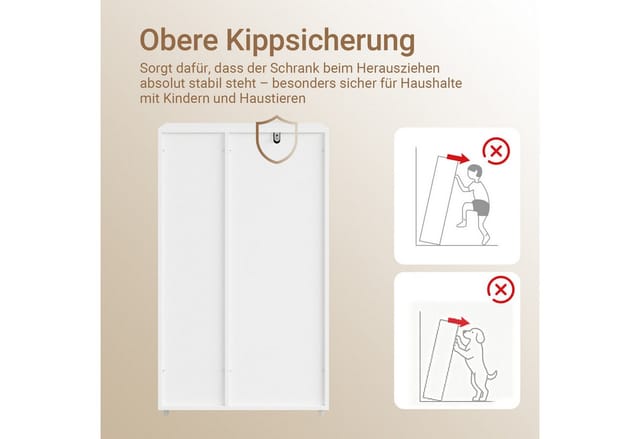 SoBuy Badezimmerschrank mit Wäschekorb Wäscheschrank Wäschesammler Badregal 50x85x30cm Weiß BZR218-W