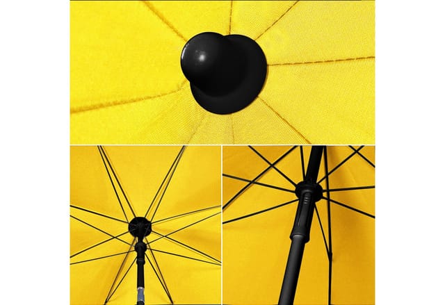 Sekey Sonnenschirm 180 cm Rund mit Schutzhülle Neigbar und Höhenverstellbar für Balkon und Strand