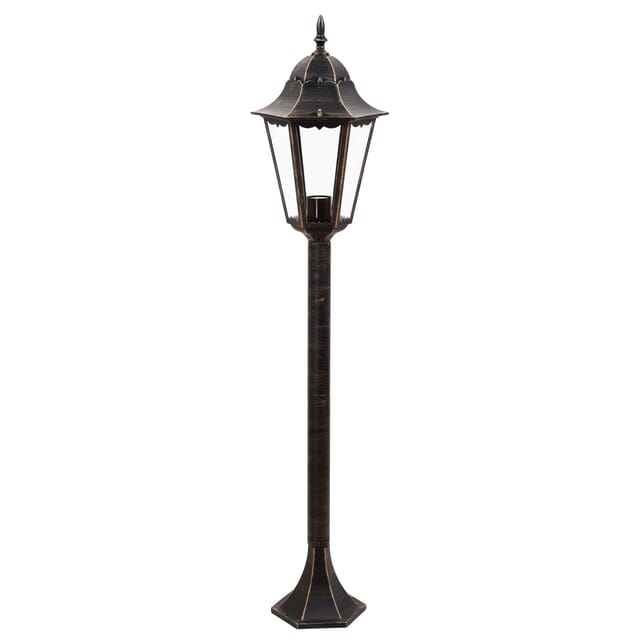 DELUKE Wegeleuchte ANNA Aluminium Bronzefarbend 122x23,5x23,5cm Außenwegeleuchte Hof Garten Laterne