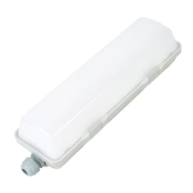 Luxula LED Feuchtraumleuchte 32cm 6W 4000K Neutralweiß Wannenleuchte Weiß Deckenleuchte Mit Schnellverbinder IP65 IK08