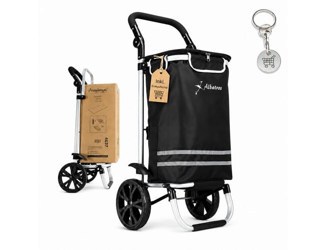 Albatros Einkaufstrolley Groß Mit Großer Tasche & Thermoinnenbeutel