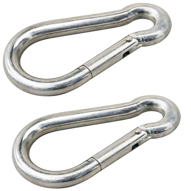 vasalat Set Karabiner-Set DIN 5299C 10x100 mm Groß bis 350 kg 2 Stück