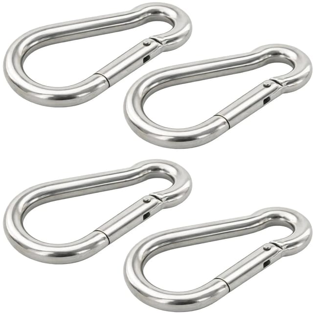 vasalat Set Karabiner-Set Edelstahl 10x100 mm Groß bis 237 kg 4 Stück