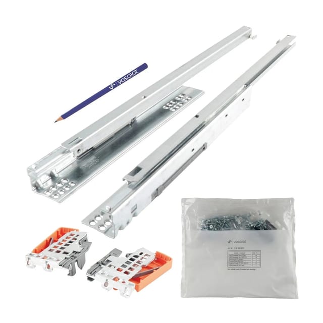 vasalat Set Blum Tandem Teilauszug Set Schubladenauszug 650mm Blumotion + Kupplung bis 30kg