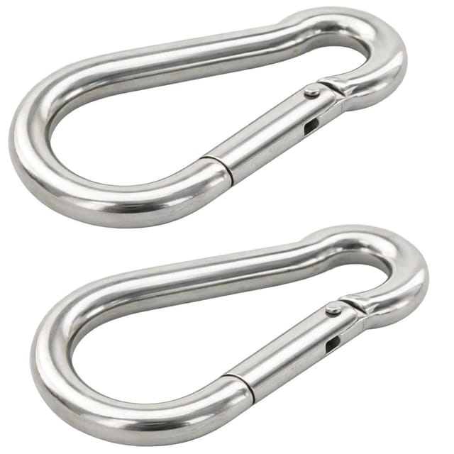 vasalat Set Karabiner-Set Edelstahl 7x70 mm Mittel bis 138 kg 2 Stück