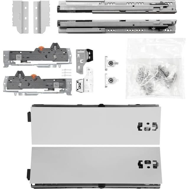 vasalat Set Blum Schubladenschienen Tandem Zargenhöhe 115 mm 20 kg NL 270 mm Grau bis KB 600 mm