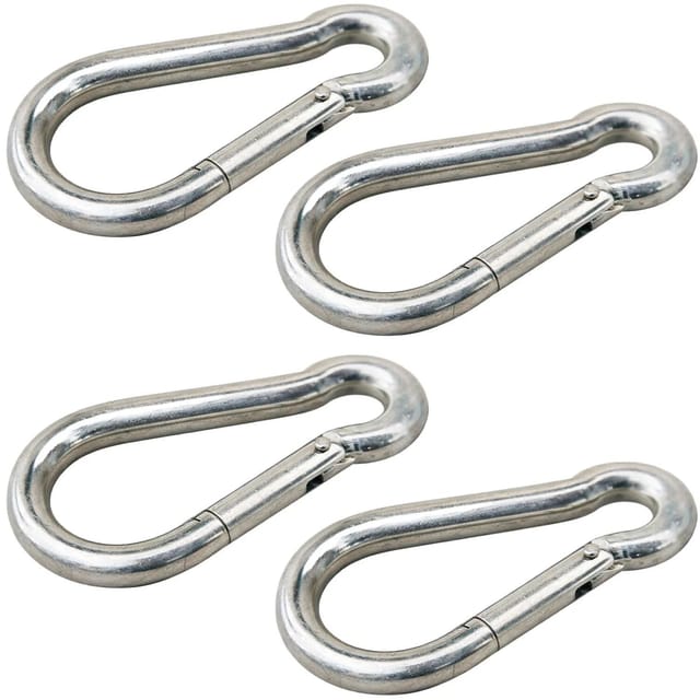 vasalat Set Karabiner-Set DIN 5299C 6x60 mm Mittel bis 120 kg 4 Stück