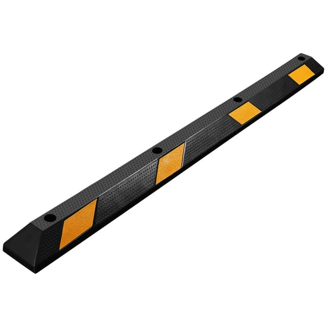 Wiltec Radstopper 183X15X10Cm Einparkhilfe Gummi Anfahrschutz Parkhilfe Garage