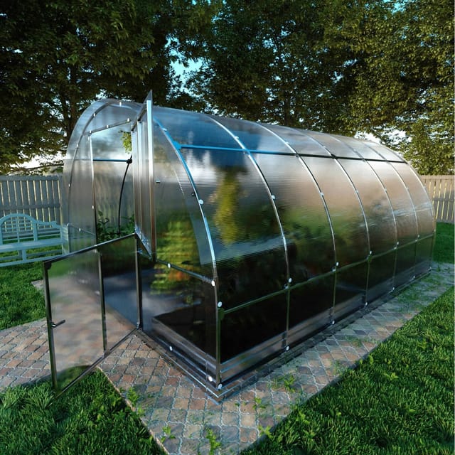 Klasika Greenhouses Gartenhaus KLASIKA TUBE EXTRA 3 x 4 m Mit 4 mm Polycarbonatabdeckung 12 m²