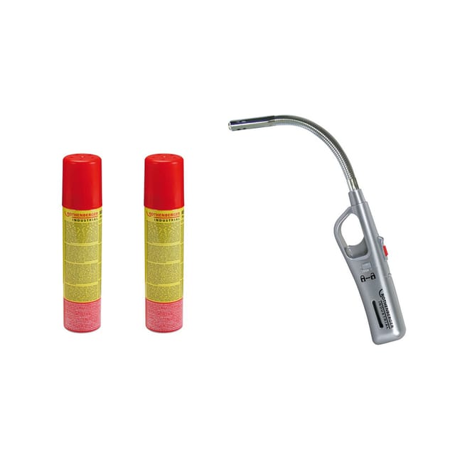 ROTHENBERGER Industrial Gasanzünder Schwanenhals Inkl 2X Rofill Gas 100 Ml 1500005174