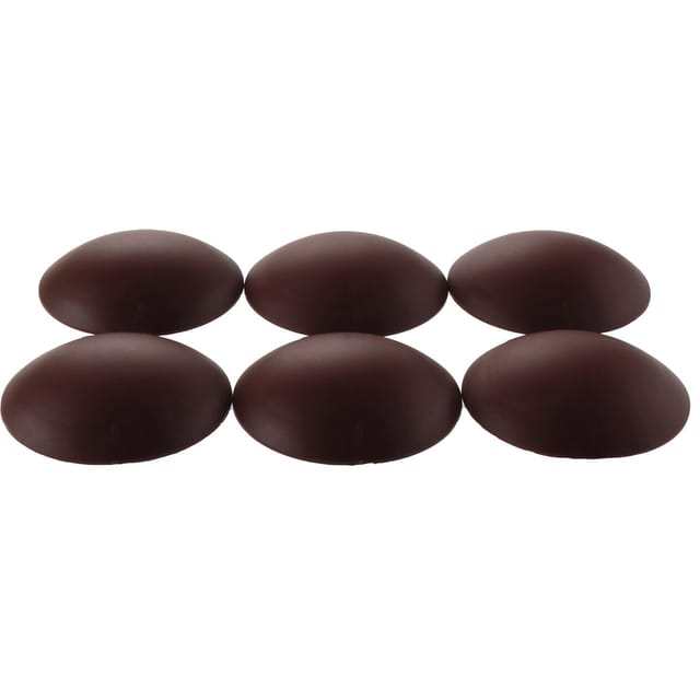 vasalat Set Wand-Türstopper Selbstklebend Ø 60 mm H 15 mm Braun 6 Stück