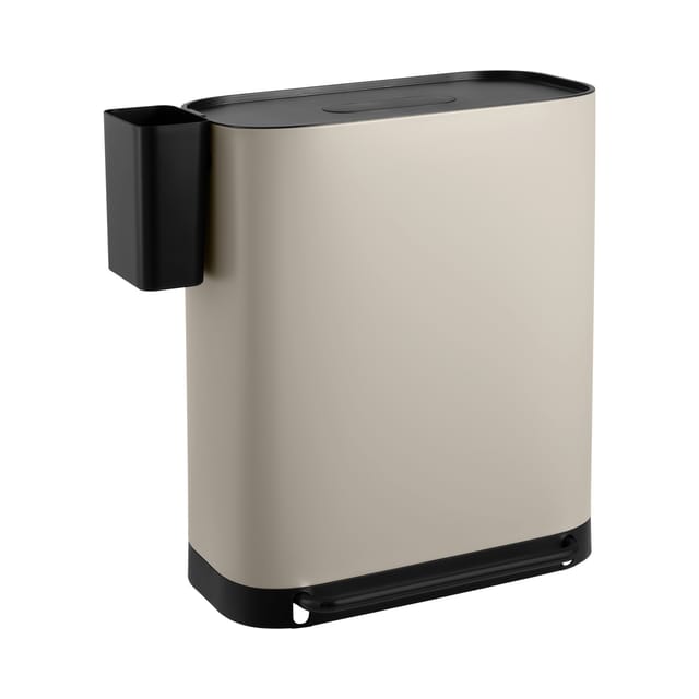 Svita MLT2X30 Mülleimer Treteimer 60l 2 Fächer Mit Deckel Taupe