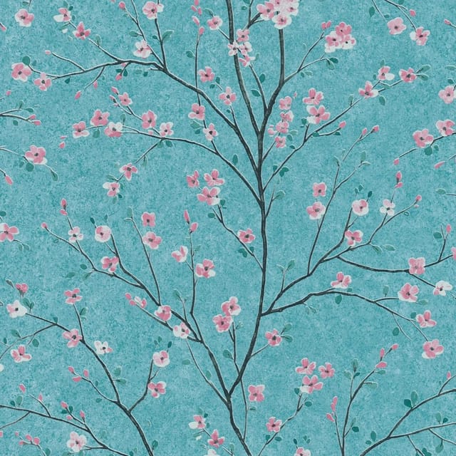 Tadessi Tapete Floral M1-No.645 Vliestapete in Türkis