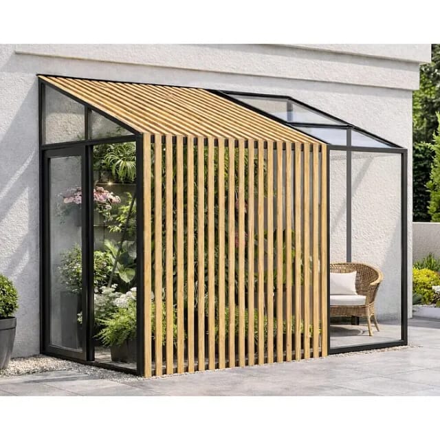 Bloomcabin Premium-Qualität Gewächshaus Wandgewächshaus mit Accoya Fusion GHLTAF7