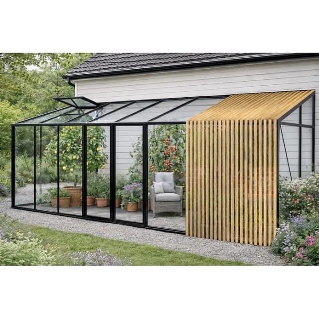 Bloomcabin Premium-Qualität Gewächshaus Wandgewächshaus mit Accoya Fusion GHLTAF12