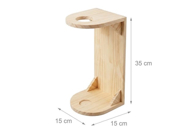 Relaxdays Wandhalterung Kiefernholz Natur für Hobby Horse Wandmontage 35 cm x 15 cm x 15 cm 0,38 kg