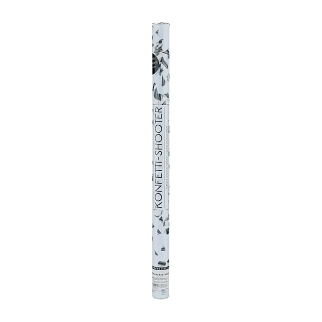 Relaxdays Party Popper Silber mit Sicherheitsnetz 80 cm x 5 cm x 5 cm 300 g