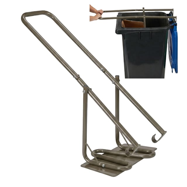 Relaxdays Müllpresse Stahl Braun Manuell Pulverbeschichtet 95 cm 30 cm x 31 cm