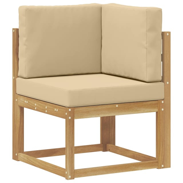 vidaXL Outdoor Ecksofa Massivholz Akazie Weiß 901471