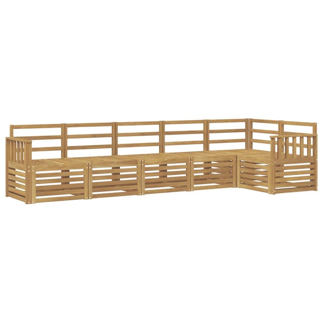 vidaXL Outdoor-Sofagarnitur 6-Tlg Weiß 306 x 128,5 x 73 cm 3391904