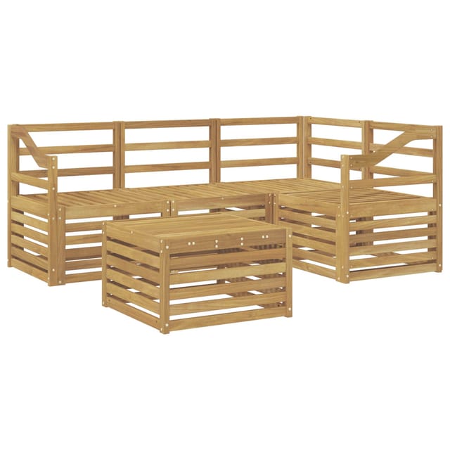 vidaXL Outdoor-Sofagarnitur 5-Tlg Weiß 59 x 59 x 37 cm 3391809