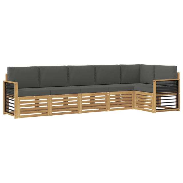 vidaXL Outdoor-Sofagarnitur 6 Stk Weiß und Anthrazit 3391927