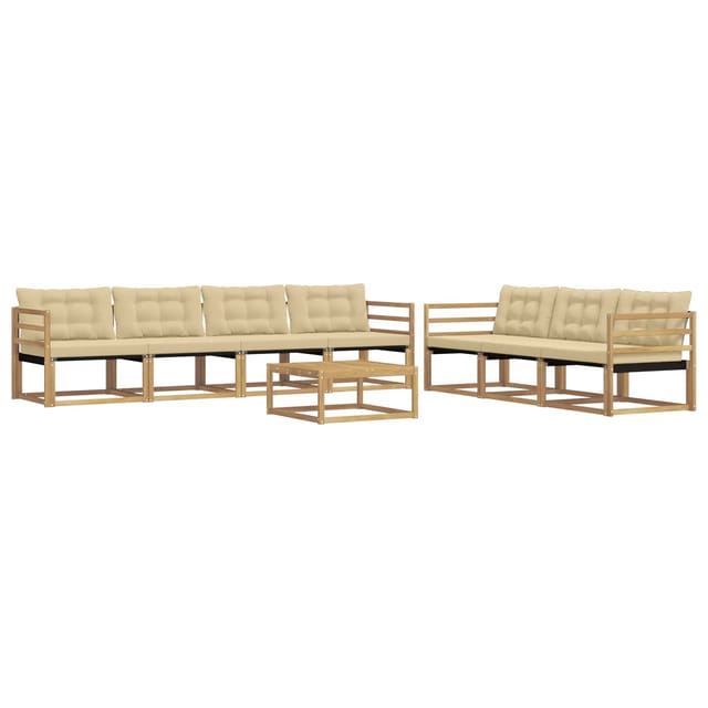 vidaXL Outdoor-Sofagarnitur 8-Tlg Weiß und Beige 3388483