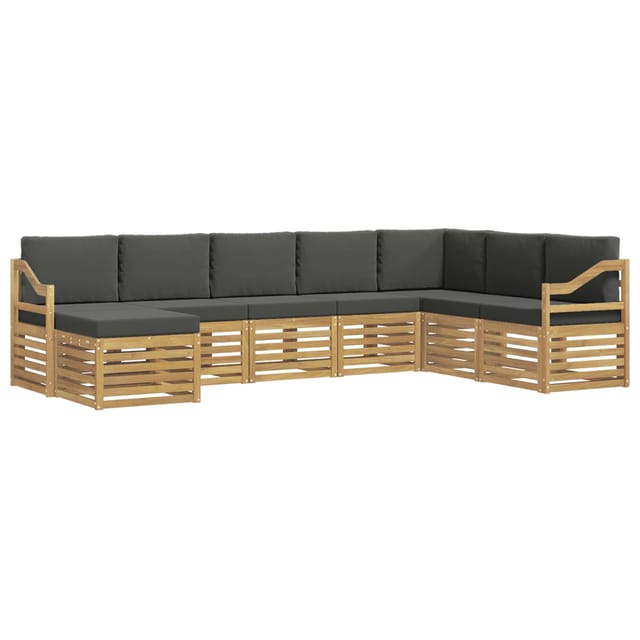 vidaXL Outdoor-Sofagarnitur 8-Tlg Weiß und Anthrazit 3392332
