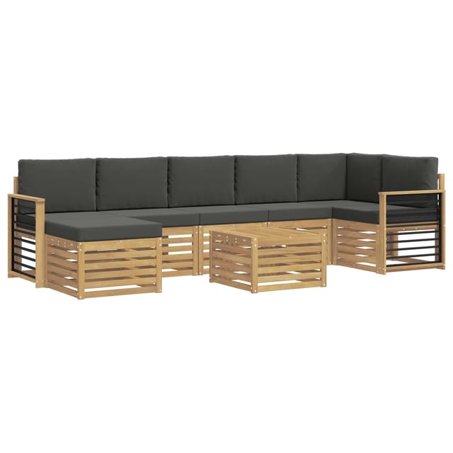vidaXL Outdoor-Sofagarnitur 8-Tlg Weiß und Anthrazit 59 x 59 x 37 cm 3392247