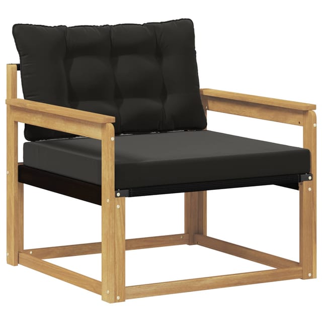 vidaXL Outdoor-Sofagarnitur Massives Akazienholz und Textilene Weiß 3439058