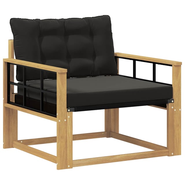 vidaXL Outdoor-Sofagarnitur Massives Akazienholz und Textilene Weiß 3439070