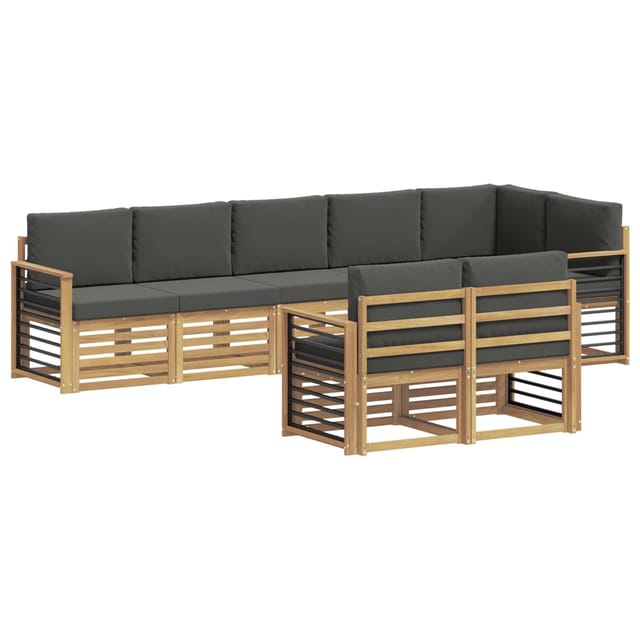 vidaXL Outdoor-Sofagarnitur 8 Stk Weiß und Anthrazit 3392047