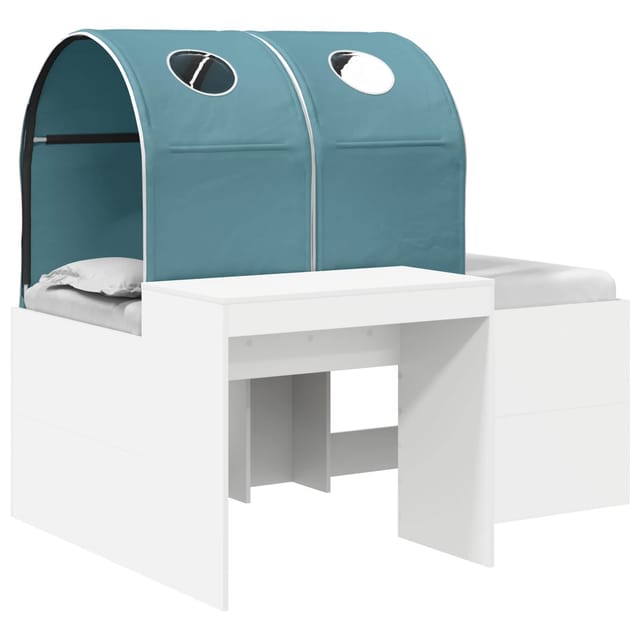vidaXL Bett mit Tunnel 4 Stk Artisian Eiche und Hellblau Holzwerkstoff 3423510