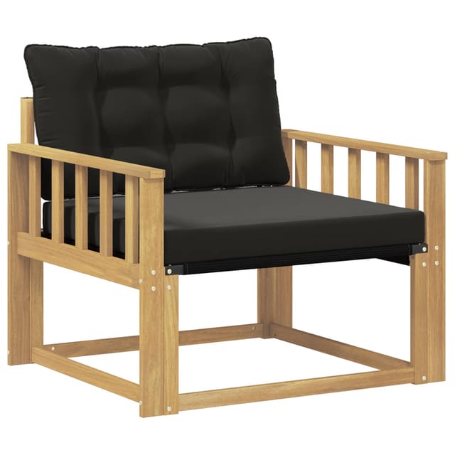 vidaXL Outdoor-Sofagarnitur Massives Akazienholz und Textilene Weiß 3439062