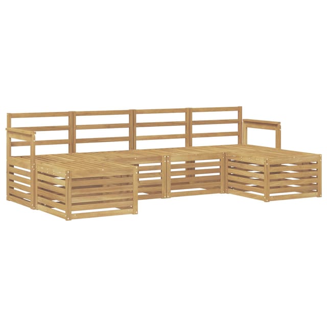 vidaXL Outdoor-Sofagarnitur 5-Tlg Weiß 249 x 122,5 x 73 cm 3392259