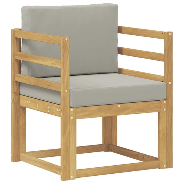vidaXL 2 Stück Outdoor-Sofagarnitur Polyester Weiß und Hellgrau 3438960