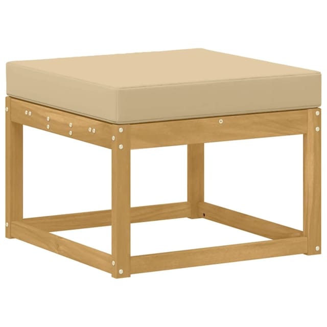 vidaXL Outdoor Hocker Massivholz Akazie Weiß 901456
