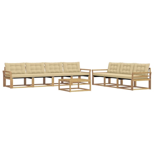vidaXL Outdoor-Sofagarnitur 8-Tlg Weiß und Beige 3388495