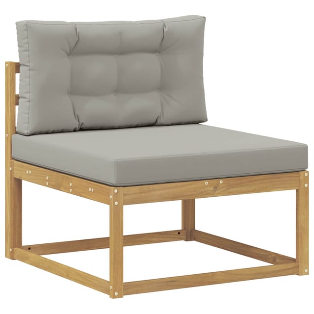 vidaXL Outdoor Mittelsofa Polyester Weiß 901537
