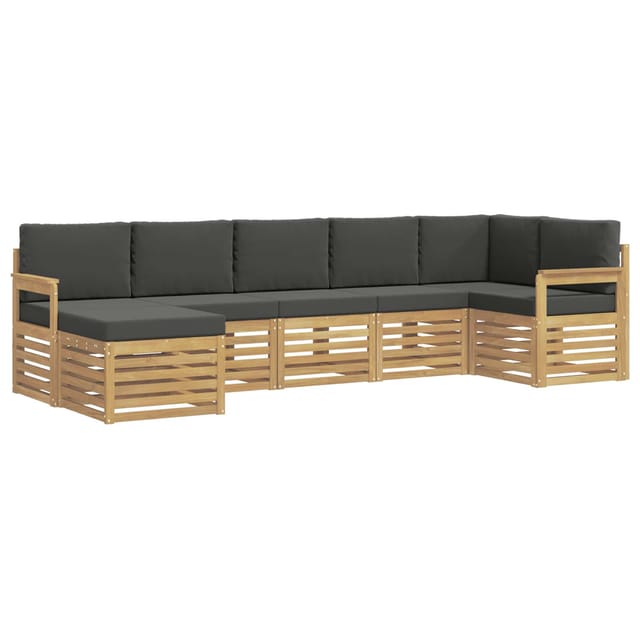 vidaXL Outdoor-Sofagarnitur 7-Tlg Weiß und Anthrazit 3392182