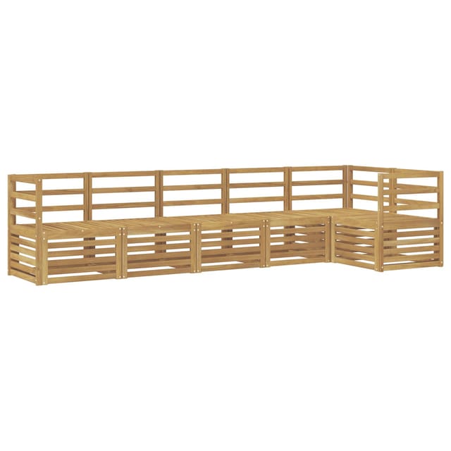 vidaXL Outdoor-Sofagarnitur 6-Tlg Weiß 304 x 126,5 x 73 cm 3391894