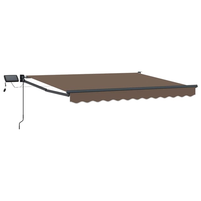 vidaXL Manuelle Gelenkarmmarkise mit LEDs Taupe 3426362