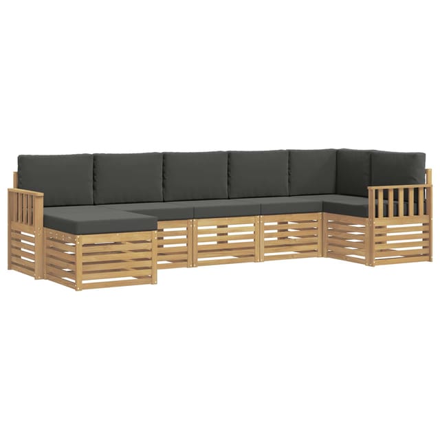 vidaXL Outdoor-Sofagarnitur 7-Tlg Weiß und Anthrazit 3392187
