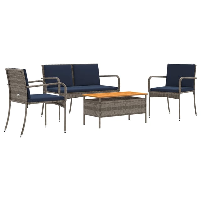 vidaXL Garten Set mit Kissen Stahl 42025106