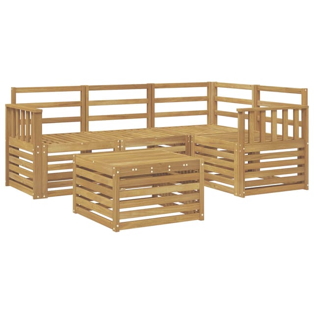 vidaXL Outdoor-Sofagarnitur 5-Tlg Weiß 59 x 59 x 37 cm 3391784